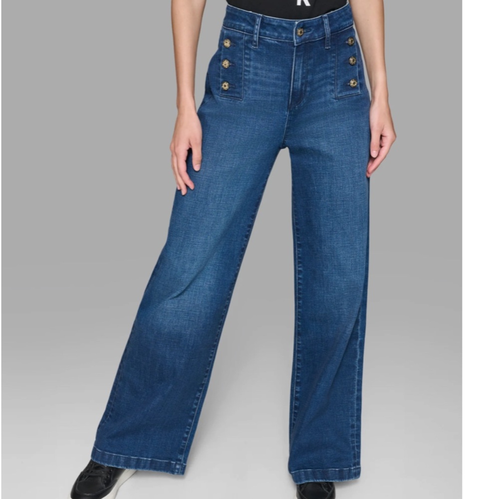 SAILOR BUTTON STRAIGHT LEG DENIM